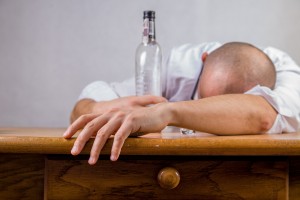 alcoholic man passed out